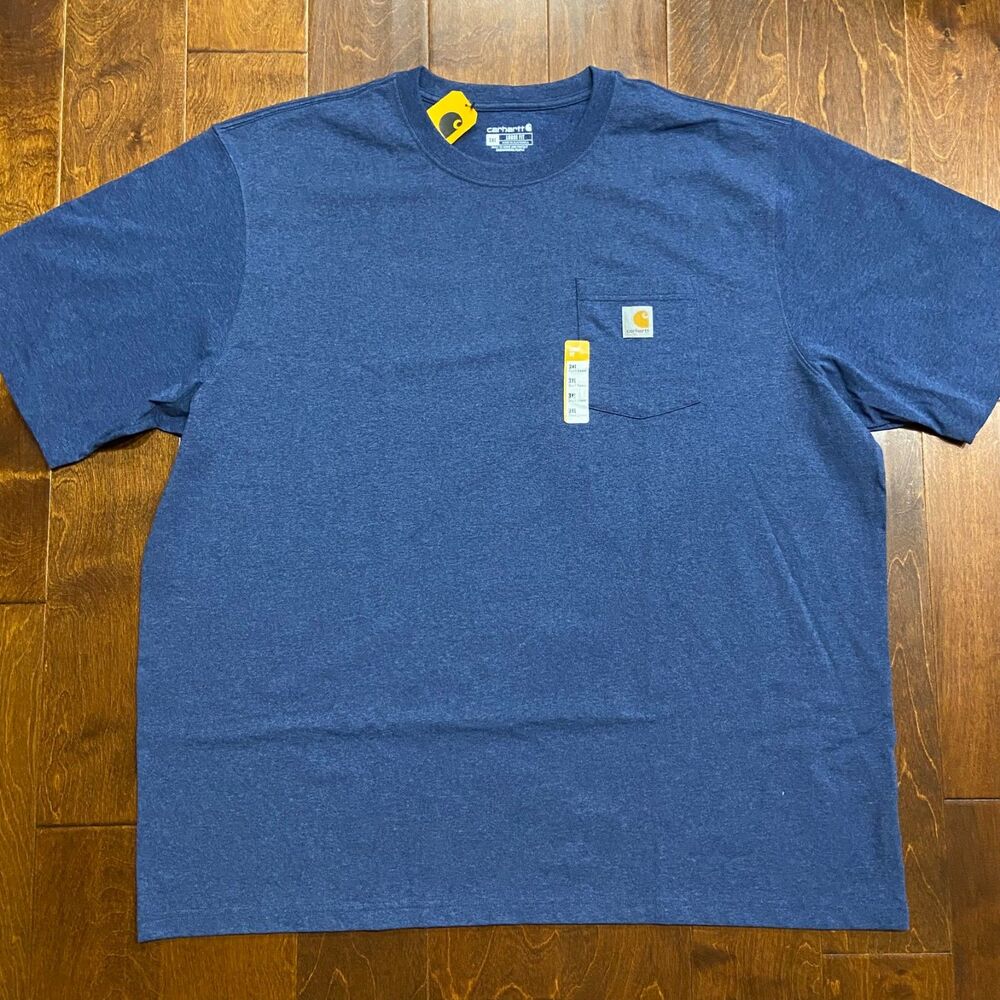 Carhartt Loose Fit Pocket Tee Bundle (2) Hunter Green Blue Big & Tall Men's 3XL - Picture 4 of 9